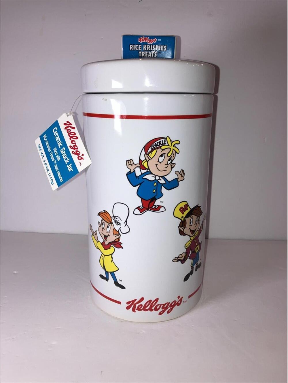 VINTAGE 1999 Kellogg’s Rice Krispies Treats Vintage Cookie Jar Ceramic Canister